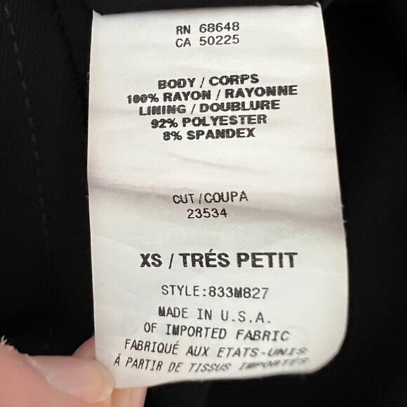 ABS Allen Schwartz Black Cold Shoulder Deep V Neck Mermaid Maxi Dress size XS - Picture 14 of 15